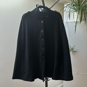 Zara Cape Jacket - Black - w Pockets - XL - Like New